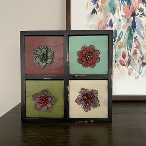 Distressed Antique Vintage Rustic Jewelry and Accessories Organizer